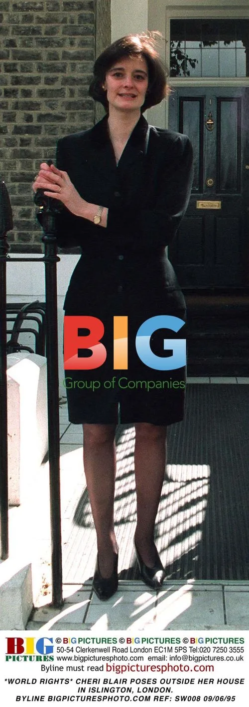 Cheri Blair Poses Outside Islington Home