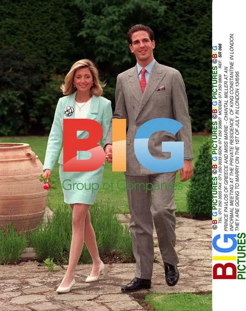 Prince Pavlos and Marie-Chantel Miller at King Constantine's