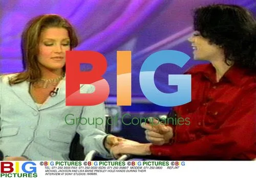 Michael Jackson and Lisa Marie Presley at Sony Studio