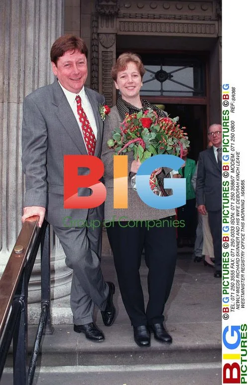 Newly Weds Richard Skinner and Deborah Kinch Leave Westminster Registry Office