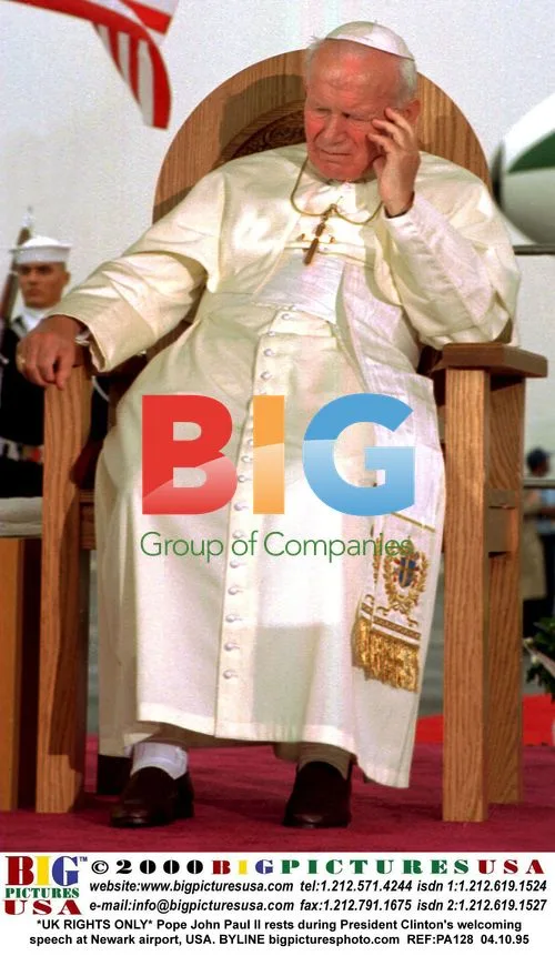 Pope John Paul II at Newark Airport