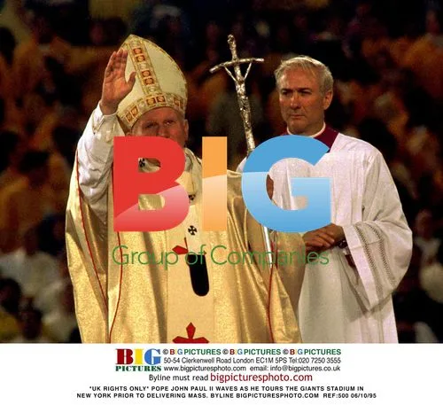 Pope John Paul II Tours Giants Stadium