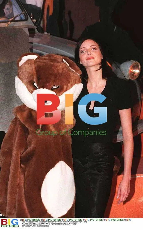 Nadja Auermann at anti-fur campaign launch in Paris