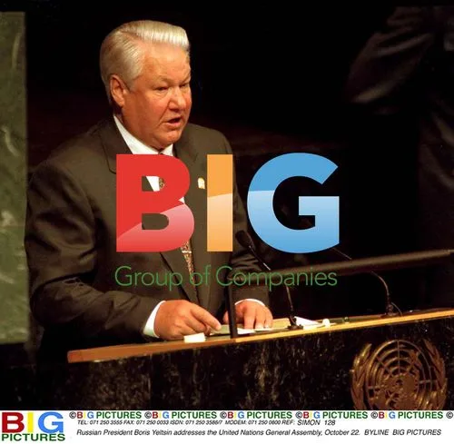Boris Yeltsin addresses UN General Assembly