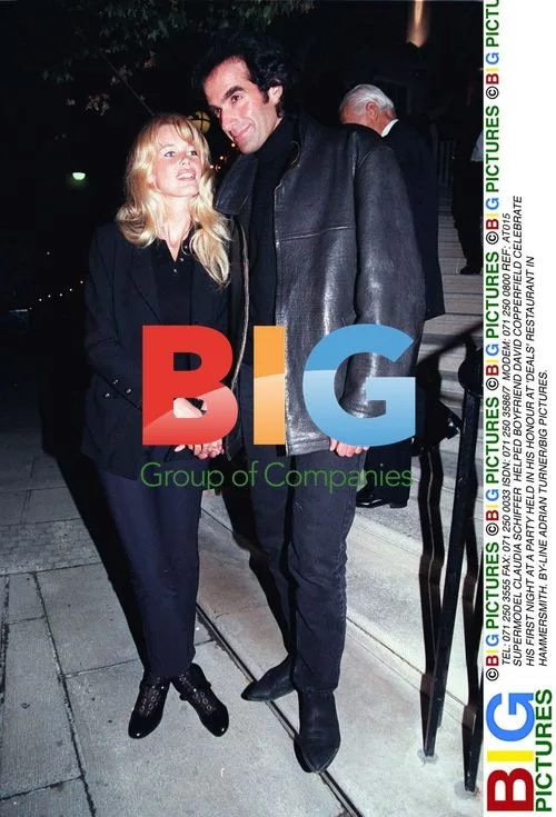 Claudia Schiffer and David Copperfield at Deals Restaurant