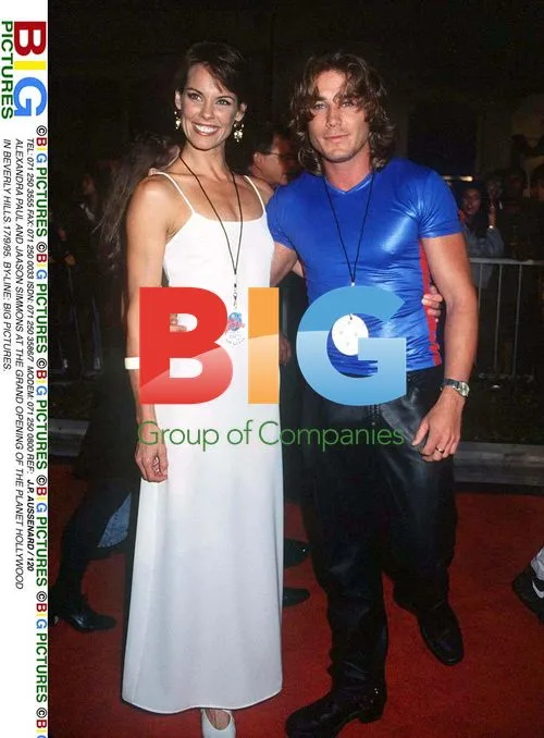 Alexandra Paul and Jaason Simmons at Planet Hollywood opening
