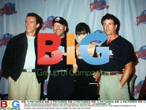 Planet Hollywood Grand Opening with Schwarzenegger, Willis, Moore, Stallone