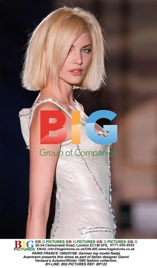 Nadja Auermann in Versace Fashion Show