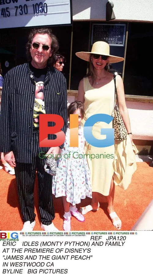 Eric Idle and family at "James and the Giant Peach" premiere