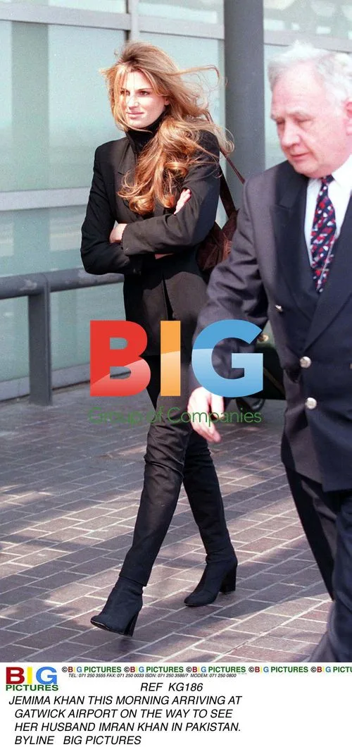 Jemima Khan at Gatwick Airport