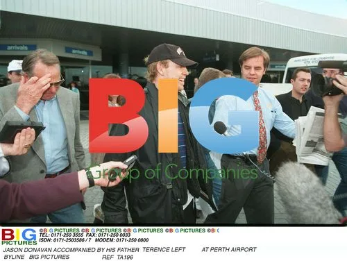 Jason Donavon at Perth Airport with Father