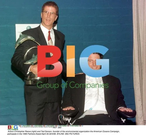 Christopher Reeve and Ted Danson at 1996 Partners Award