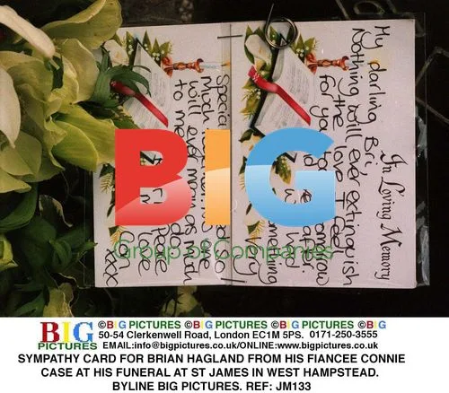 Sympathy Card for Brian Hagland at Funeral