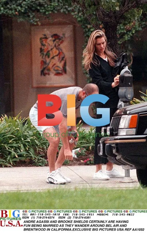 Andre Agassi and Brooke Shields in Bel Air