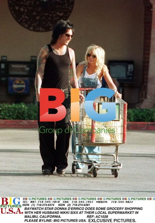 DONNA D'ERRICO GROCERY SHOPPING WITH HUSBAND NIKKI SIXX
