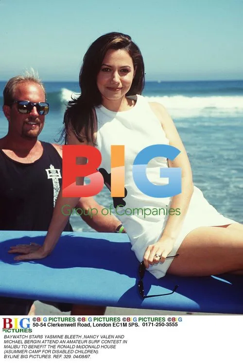 Baywatch Stars at Surf Contest for Charity