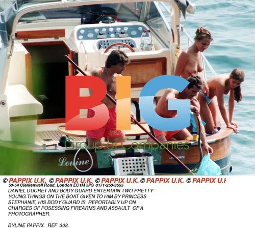 Daniel Ducret and Bodyguard Entertain on Boat