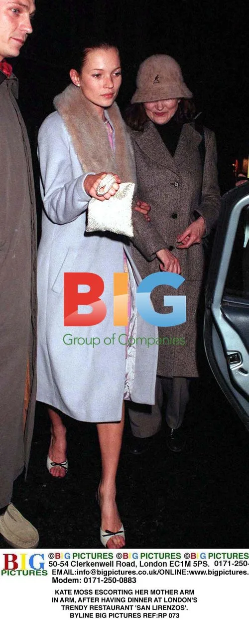 Kate Moss with Mother After Dinner