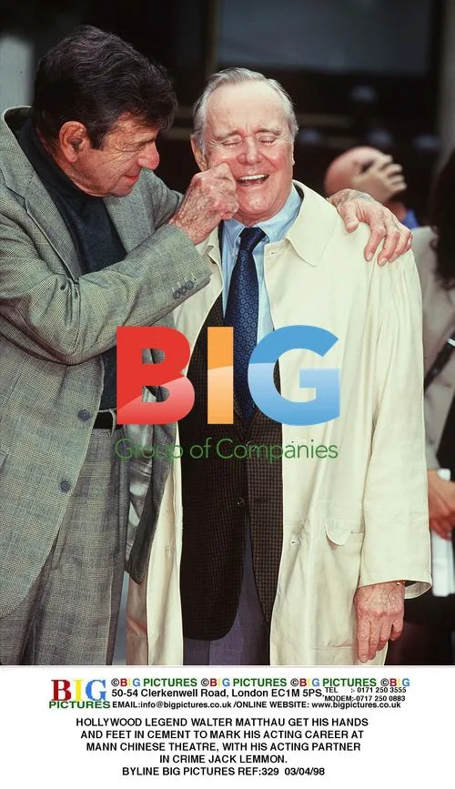 Walter Matthau Cements Hands and Feet