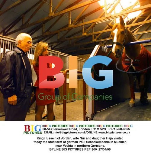 King Hussein of Jordan and Family Visit German Stud Farm