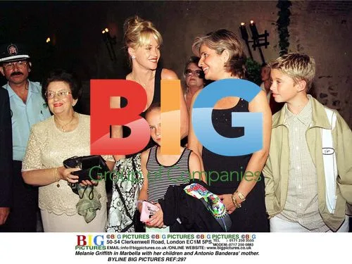 Melanie Griffith with family in Marbella