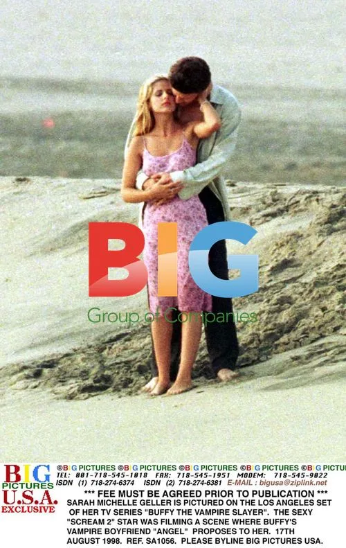 Sarah Michelle Gellar on set of "Buffy"