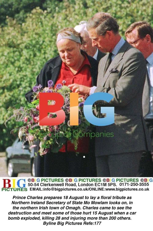 Prince Charles lays floral tribute in Omagh