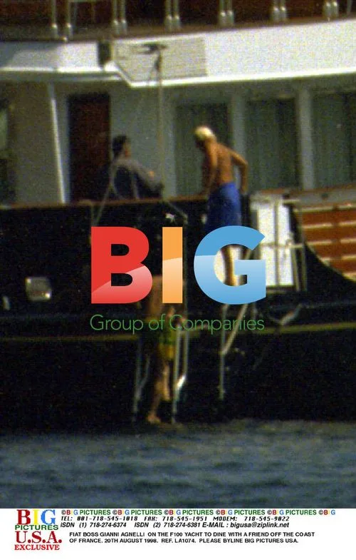 FIAT Boss Gianni Agnelli on Yacht in France