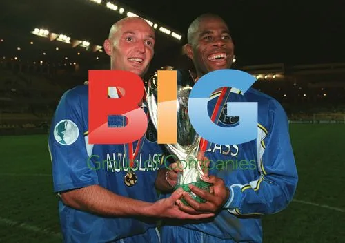 Chelsea team celebrates super cup win