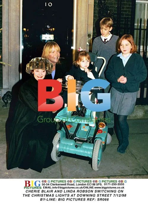 Cherie Blair and Linda Robson Lighting Up Downing Street