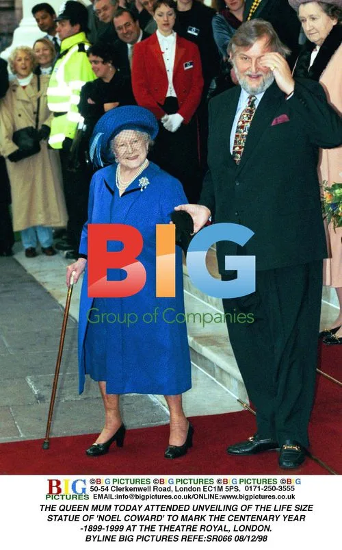 Queen Mum at Noel Coward Statue Unveiling