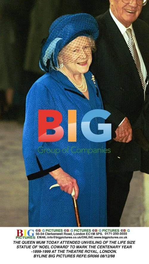 Queen Mum Attends Noel Coward Statue Unveiling