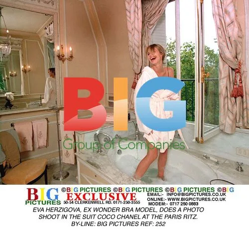 EVA HERZIGOVA at the PARIS RITZ photo shoot