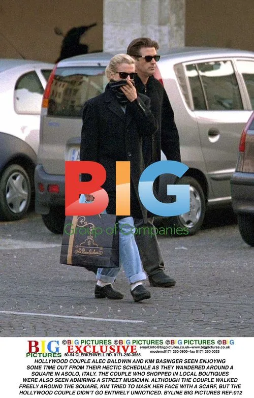 Alec Baldwin and Kim Basinger in Asolo, Italy