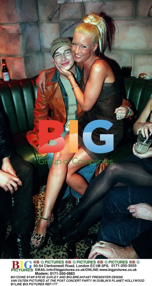 BOYZONE'S STEVE GATLEY AND DENISE VAN OUTEN AT POST-CONCERT PARTY