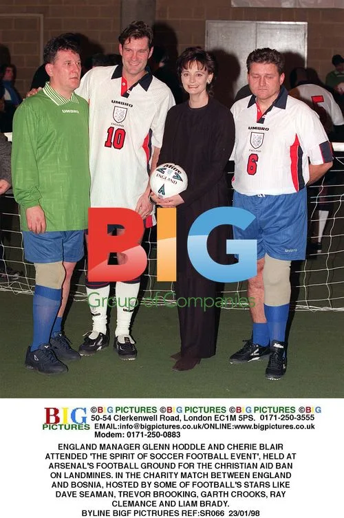 Cherie Blair and Glenn Hoddle at 'Spirit of Soccer' Event