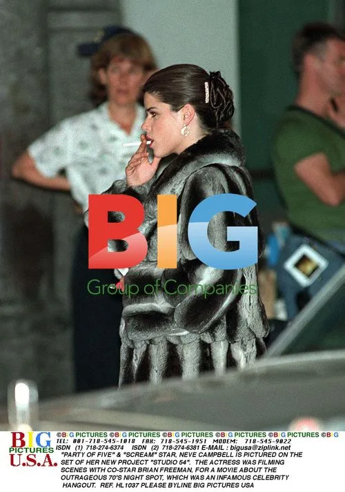 Neve Campbell on Set of "Studio 54"