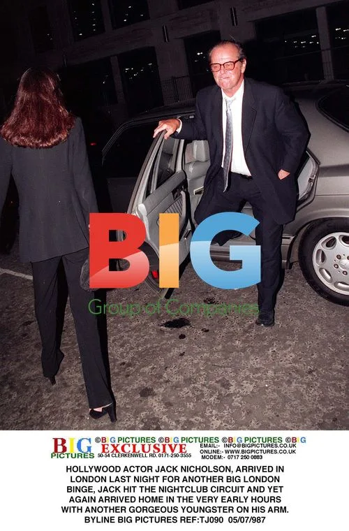 Jack Nicholson Leaves London Club with Young Woman