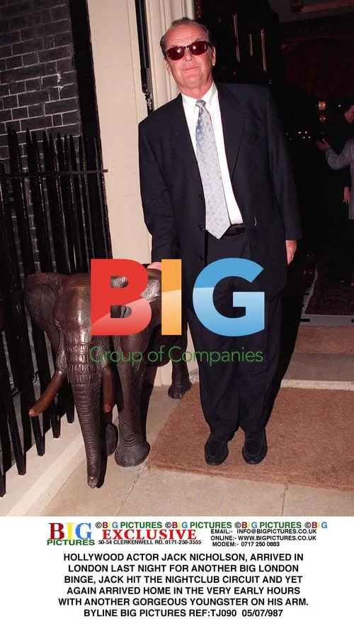 Jack Nicholson Arrives in London for Night Out