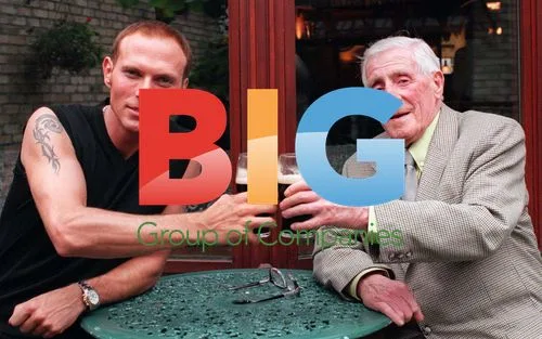 Luke Goss enjoys pint with grandfather at hotel