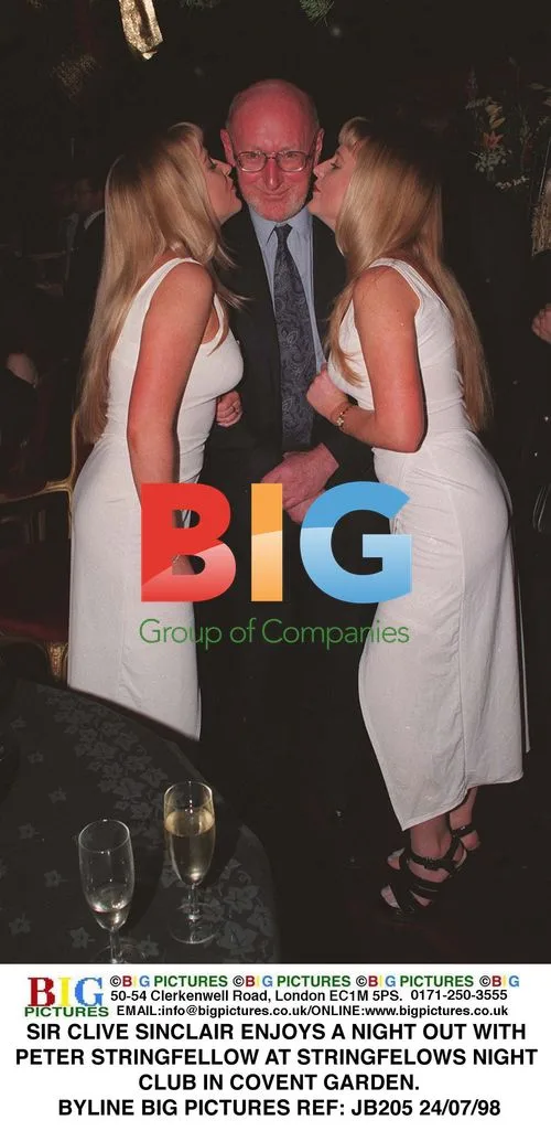 SIR CLIVE SINCLAIR and PETER STRINGFELLOW Night Out
