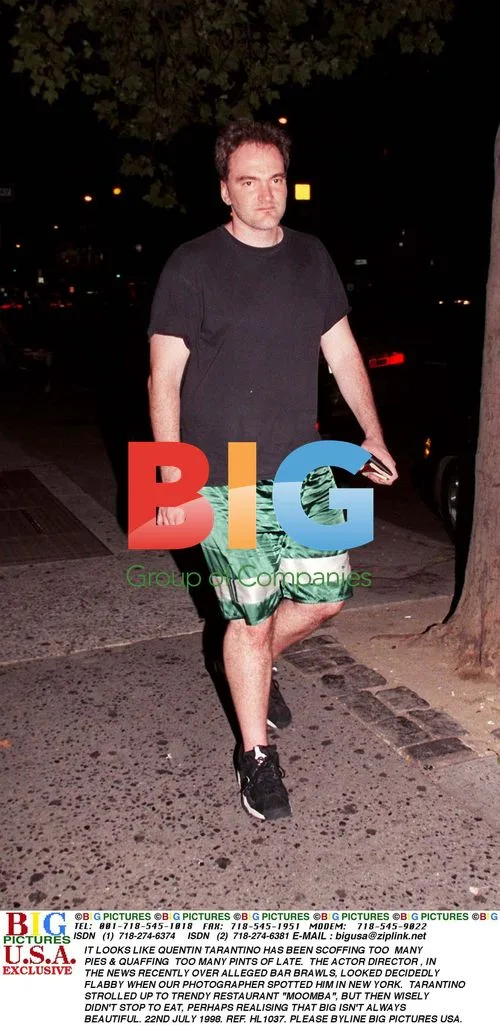 Quentin Tarantino Spotted Looking Flabby