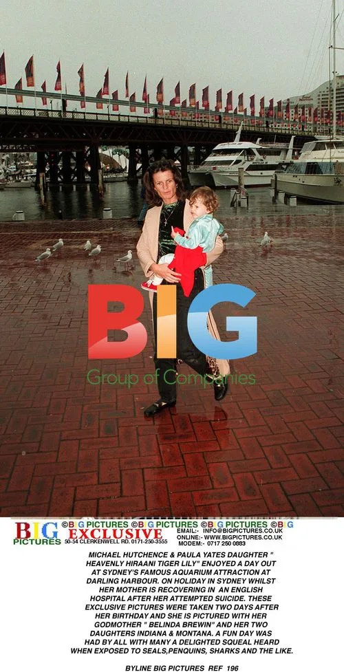 MICHAEL HUTCHENCE & PAULA YATES Daughter at Sydney Aquarium