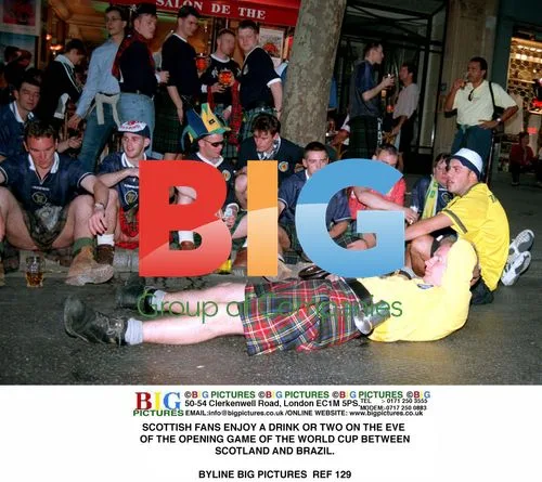 Scottish Fans in Paris Before World Cup Match
