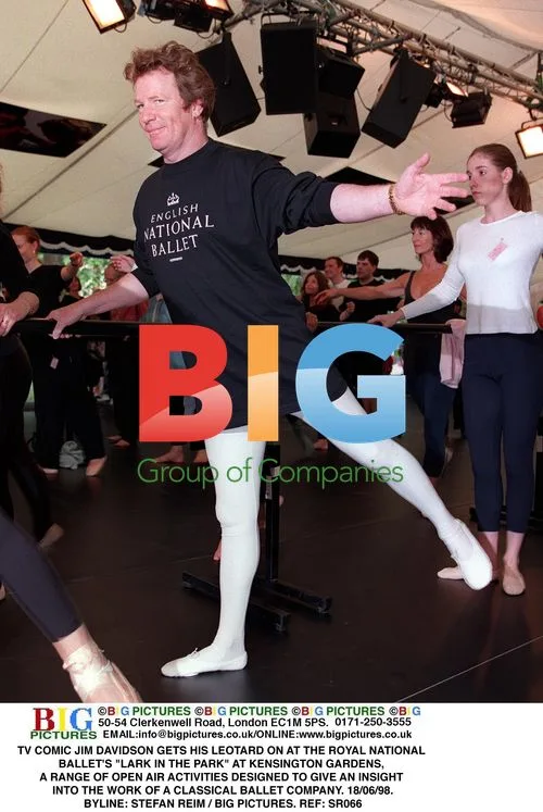TV Comic Jim Davidson in Ballet Leotard