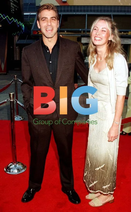 George Clooney and Celine Balitran at "Out of Sight" premiere