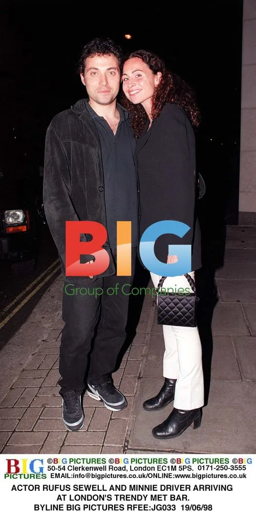 RUFUS SEWELL and MINNIE DRIVER at MET BAR