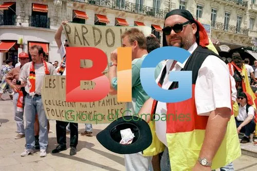 German Supporters Collect for Injured French Policeman