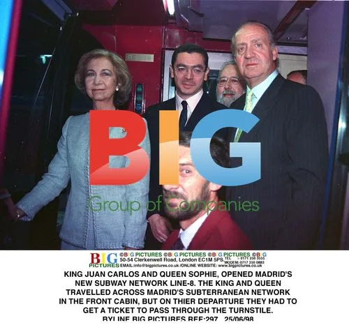 King Juan Carlos and Queen Sophie Open Madrid Subway