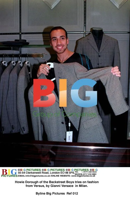 Howie Dorough tries Versus fashion in Milan